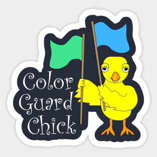 Color Guard Chick White Text Sticker